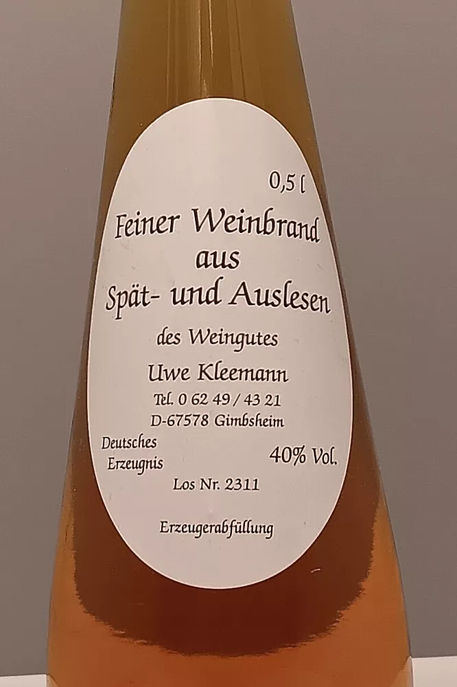 Weingut Uwe und Matthias Kleemann GbR - 
Feiner Weinbrand