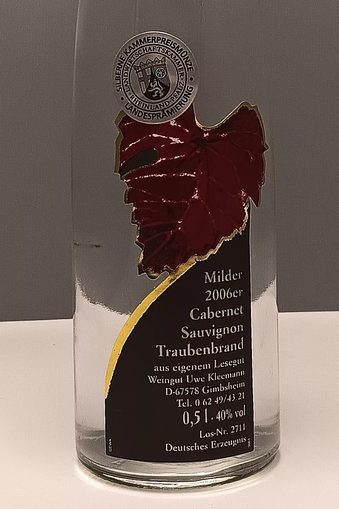  Weingut Uwe und Matthias Kleemann GbR - 
2006er Cabernet Sauvignon Traubenbrand