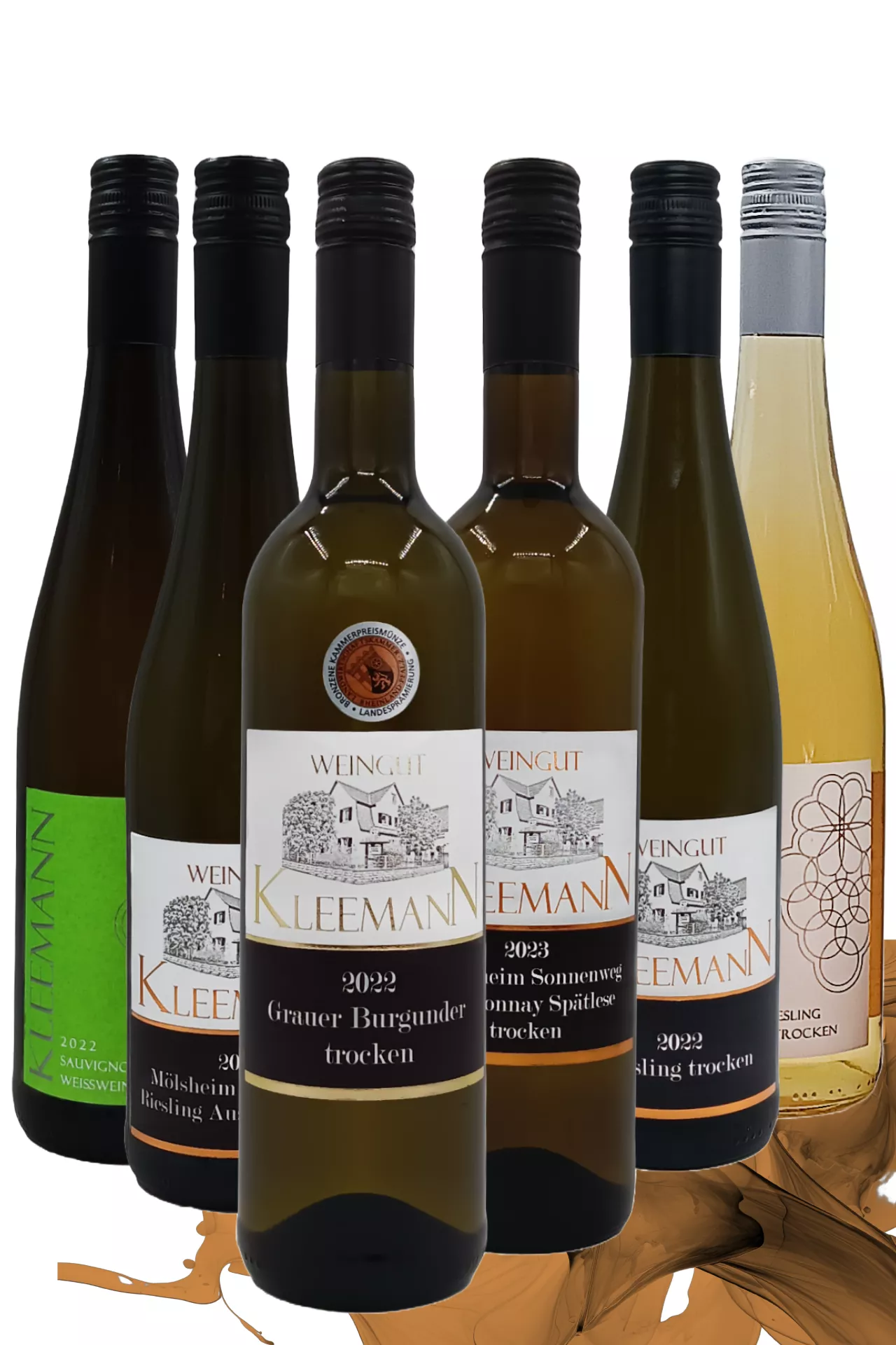 Weingut Uwe und Matthias Kleemann GbR - Trockene Weißwein-Kiste 6 Flaschen